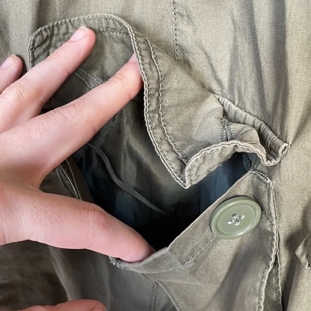 Billabong Olive Green Longline Utility Jacket